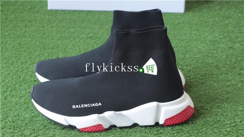 Balenciaga Speed Trainer Sock Black Red